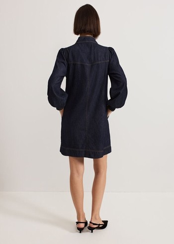 Phase Eight Peggie Denim Dress Blue Canada | UPMLYJ-460